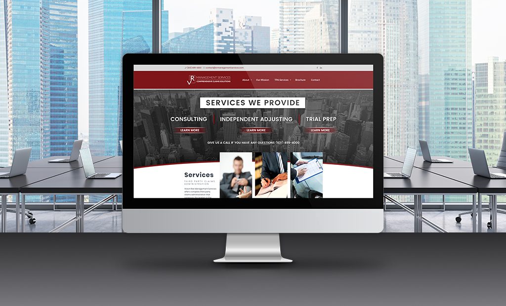 VR Management website imac