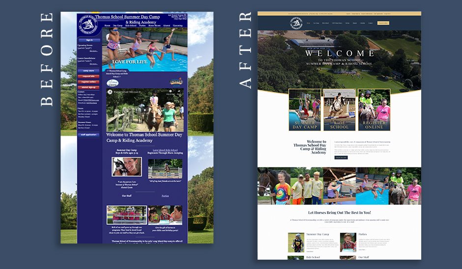 65133037_2278160389105234_244273065209364480_n | Idea Stream Marketing Thomas School of horsemanship before and after website design