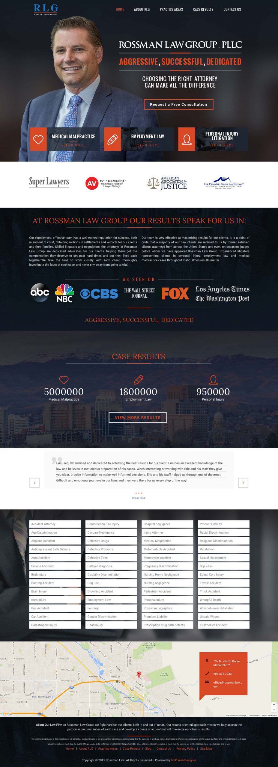 Rossman Law Group Website Design