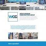 Warsaw Construction website design about page mockup