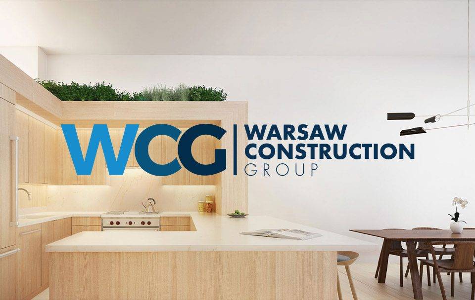 Warsaw Construction logo mockup