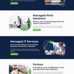 CCP website design office solutions page mockup